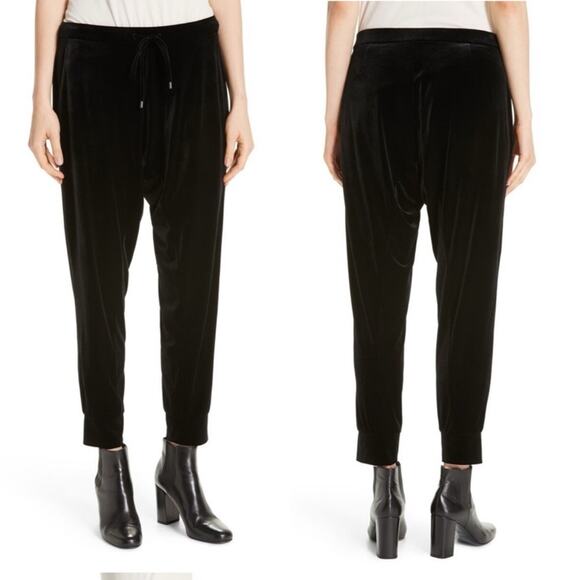 Eileen Fisher velvet jogger black sz M - Picture 1 of 7